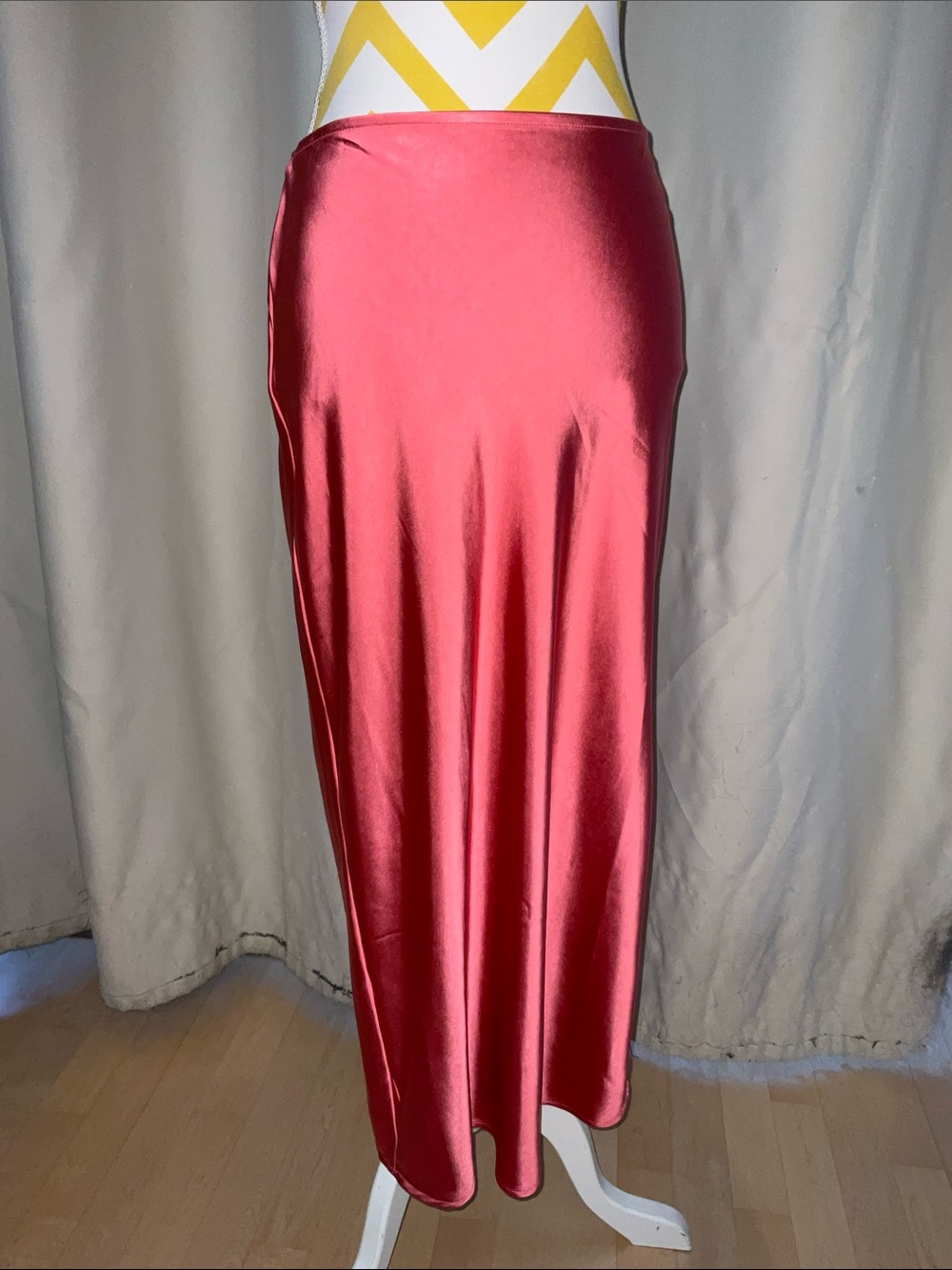 Old Navy Hot Pink Satin Maxi Skirt